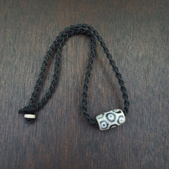 Tibetan Himalayan bead old amulet 12 eyes  Red Agate Vintage pendant Necklace