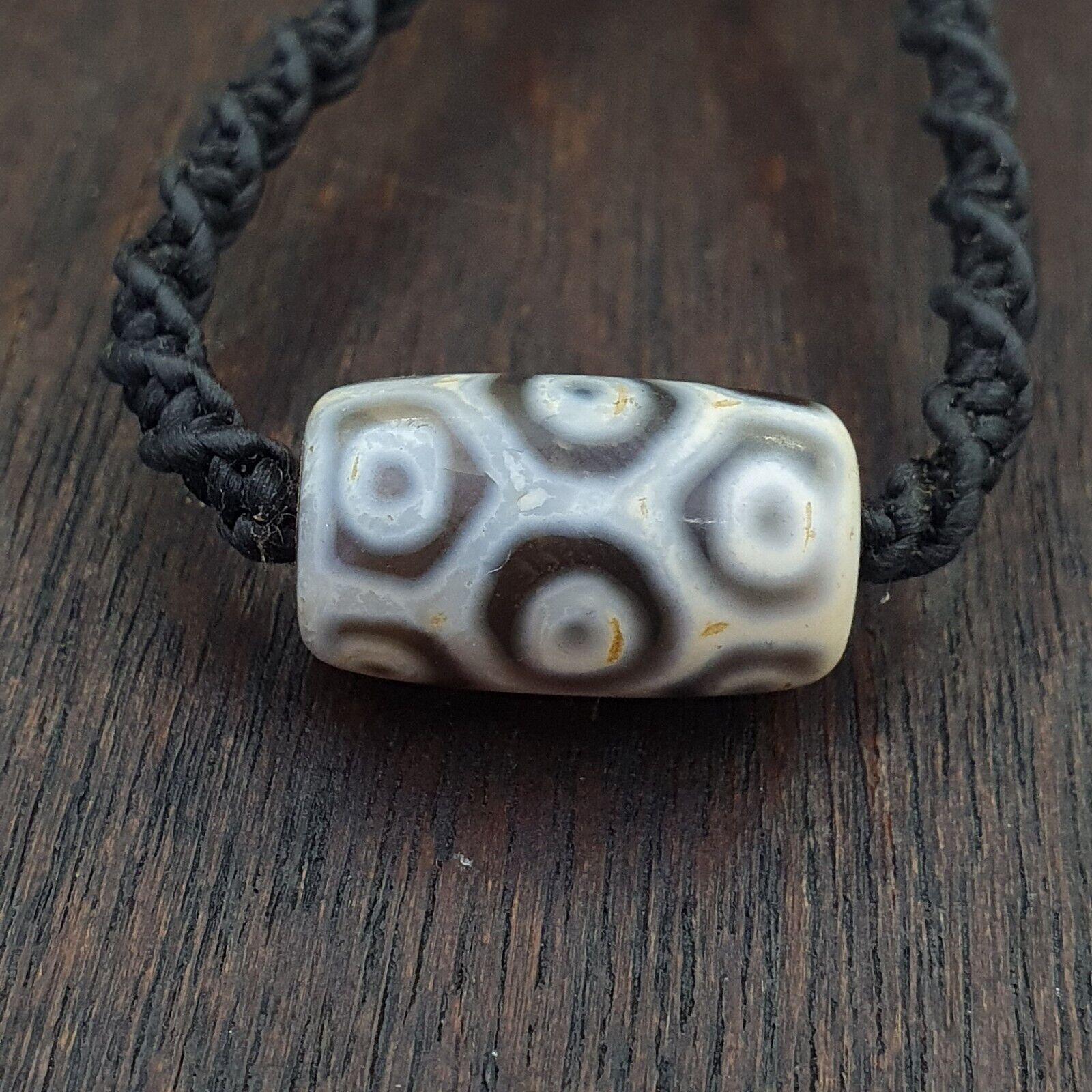 Tibetan Himalayan bead old amulet 12 eyes  Red Agate Vintage pendant Necklace