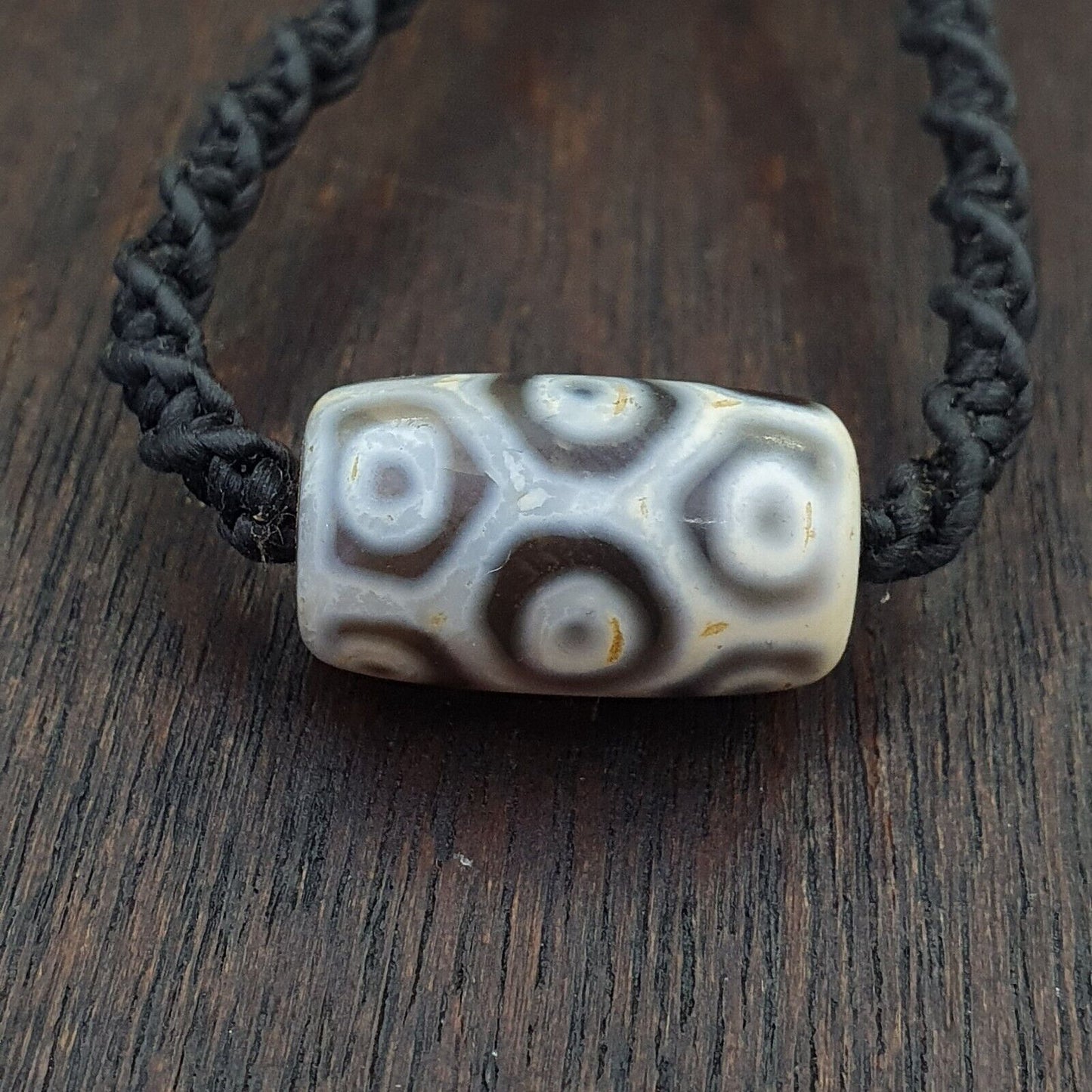 12 eyes Tibetan Himalayan bead old amulet Red Agate Vintage pendant Necklace