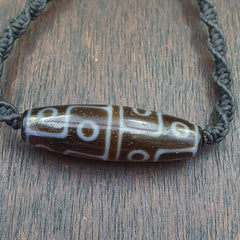 8 eyes Tibetan Himalayan bead old amulet Red Agate Vintage pendant Necklace