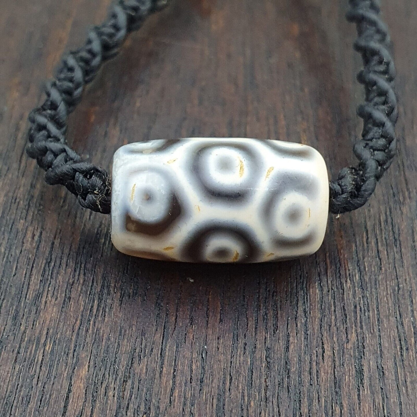 12 eyes Tibetan Himalayan bead old amulet Red Agate Vintage pendant Necklace
