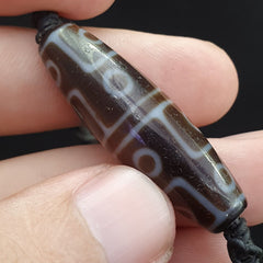 8 eyes Tibetan Himalayan bead old amulet Red Agate Vintage pendant Necklace