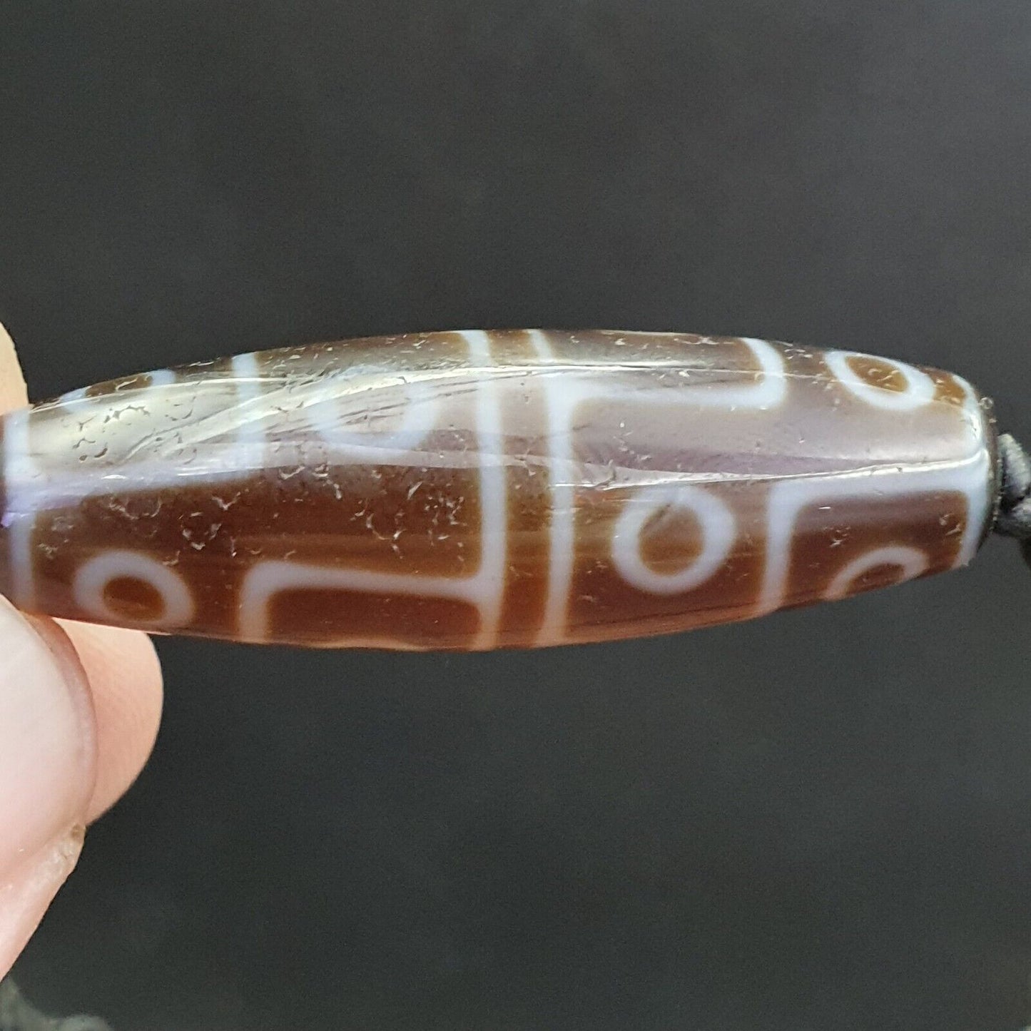 8 眼西藏喜馬拉雅珠老護身符紅瑪瑙復古吊墜項鍊