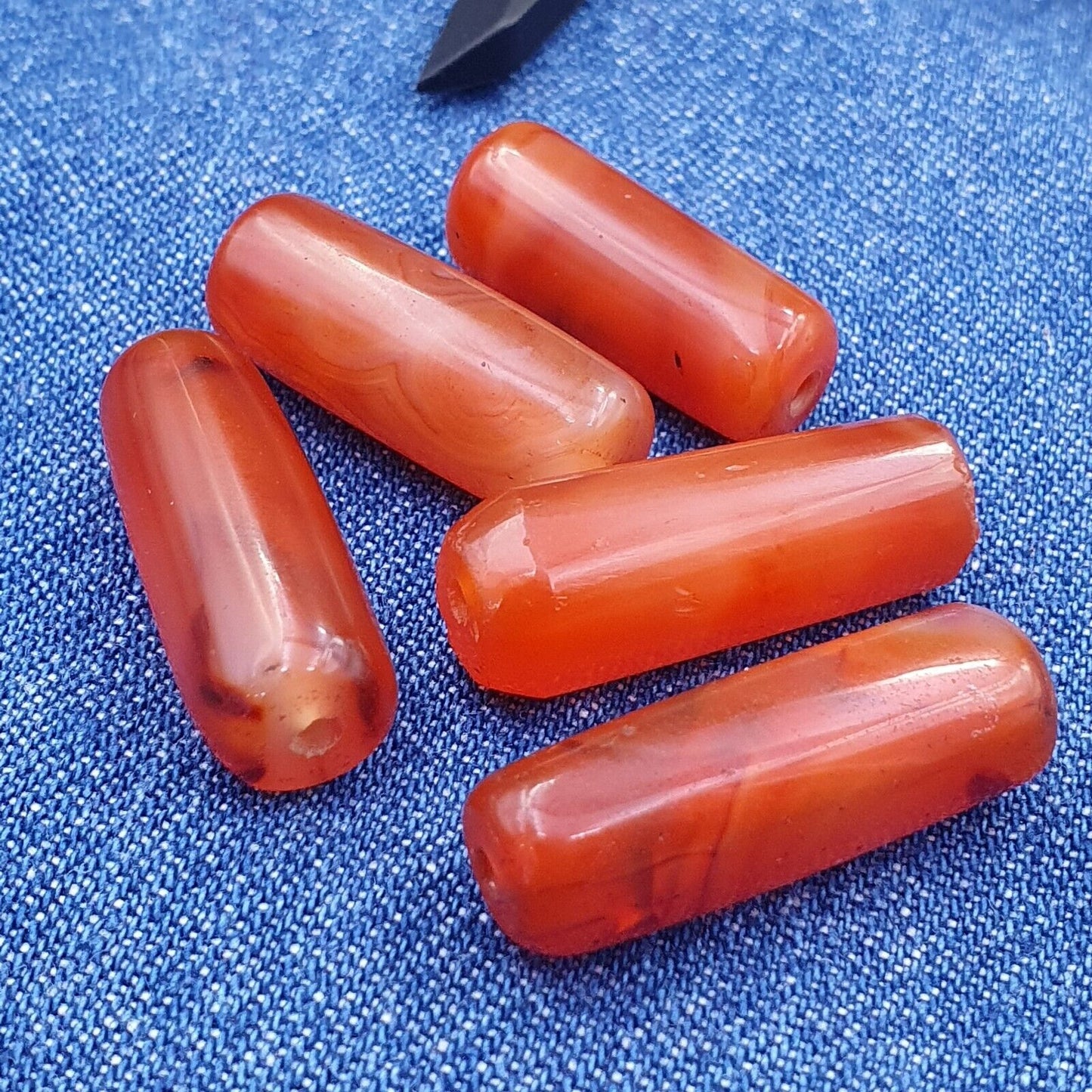 Los 5 antike rote Achat-Himalaya-tibetische afrikanische Achat-Karneolperlen CRD-5P 
