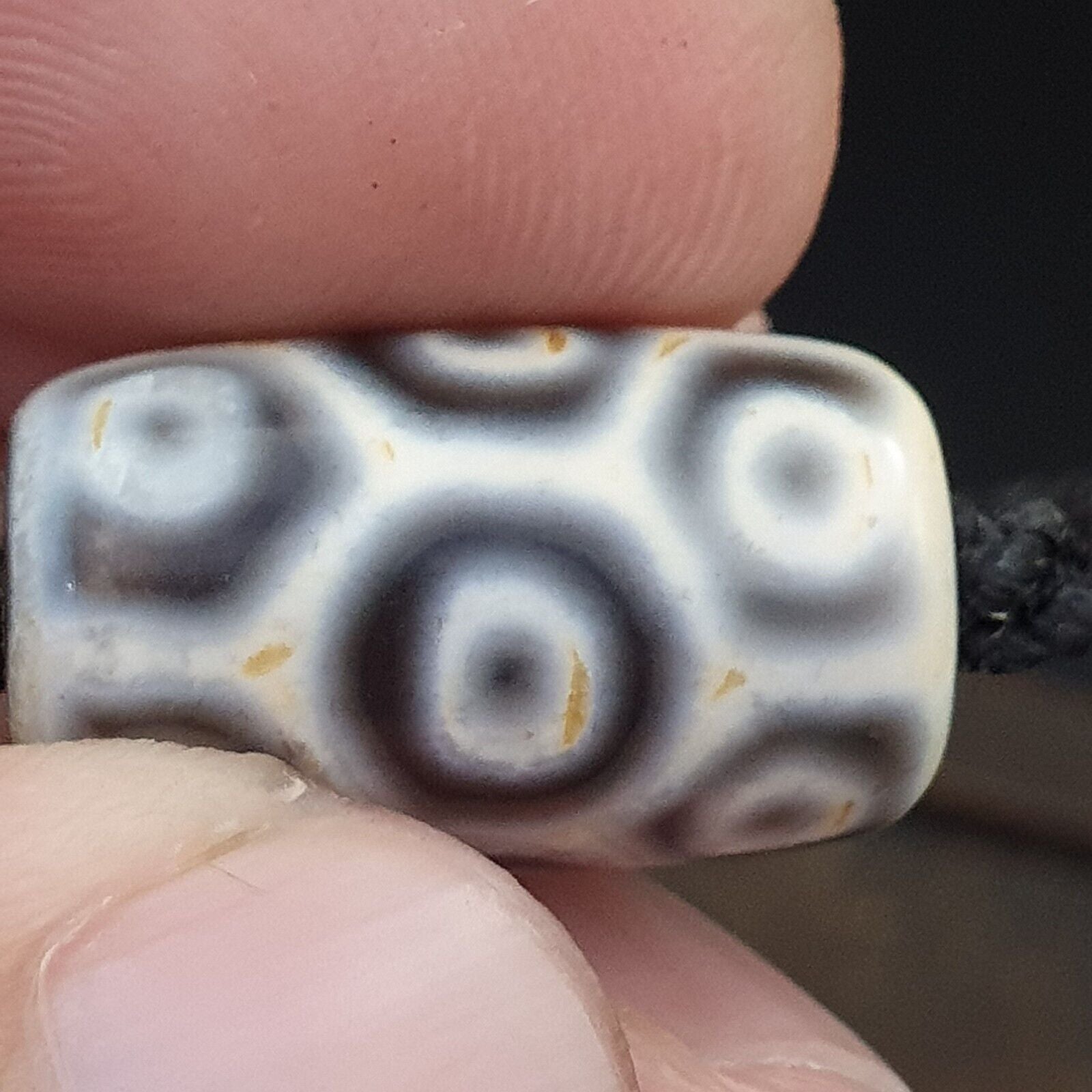 Tibetan Himalayan bead old amulet 12 eyes  Red Agate Vintage pendant Necklace