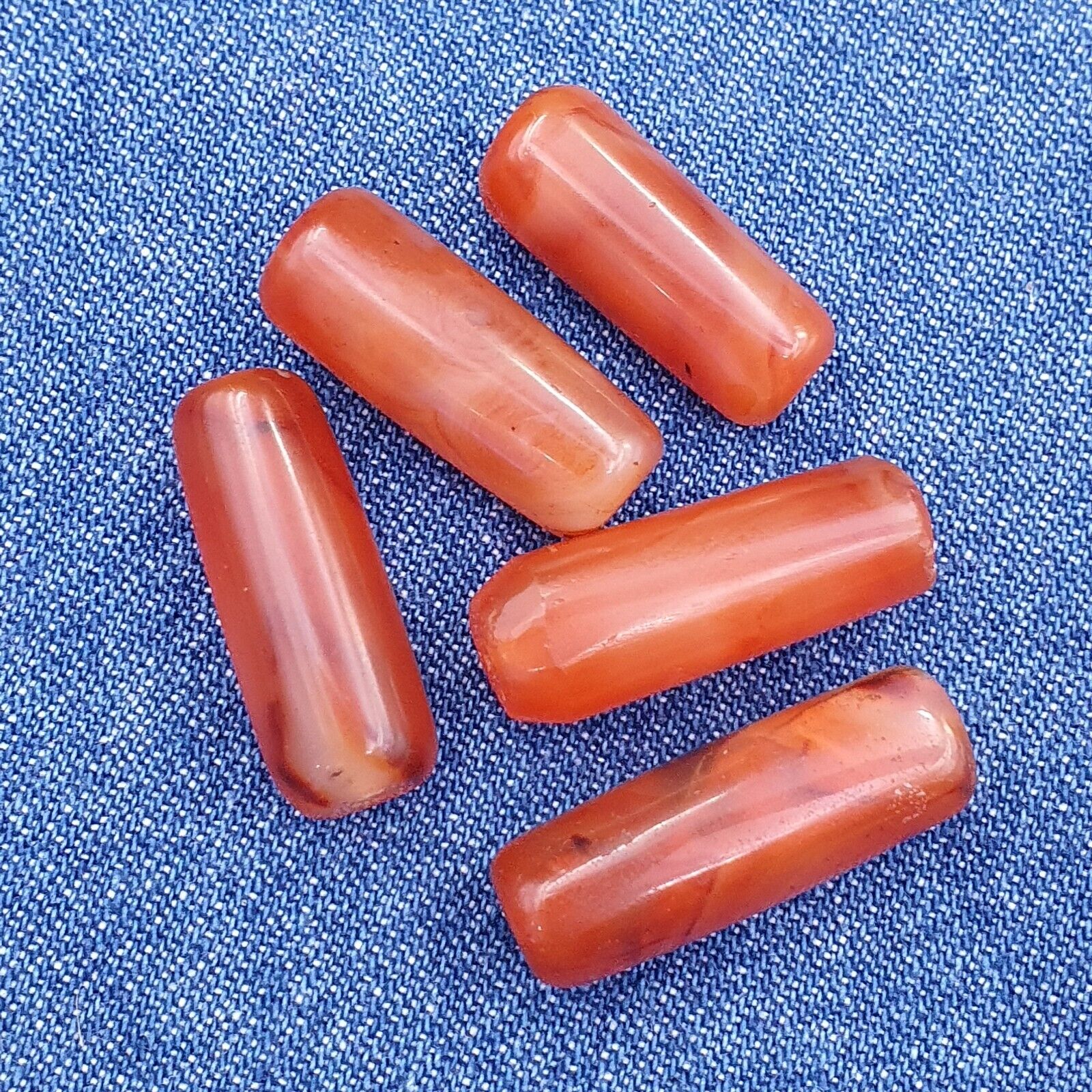 Lot 5 Antique Red Agate Himalayan Tibetan African Agate carnelian Beads CRD-5P