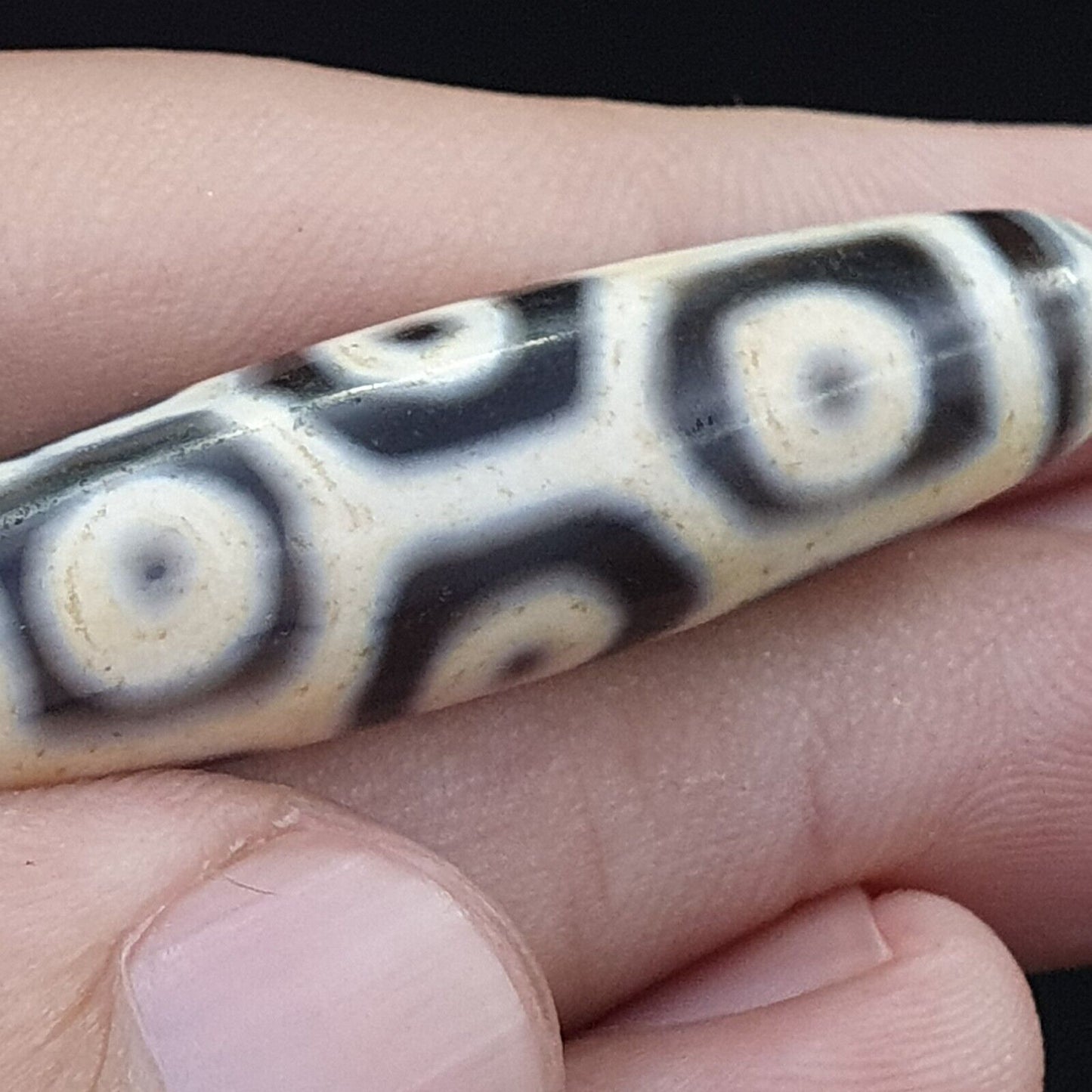 9 眼西藏喜馬拉雅珠老護身符紅瑪瑙復古吊墜項鍊