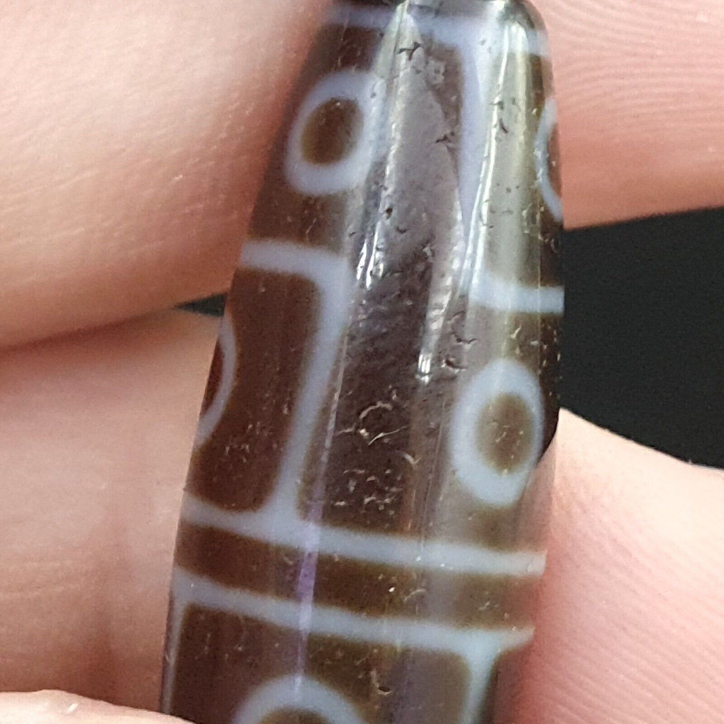 8 眼西藏喜馬拉雅珠老護身符紅瑪瑙復古吊墜項鍊