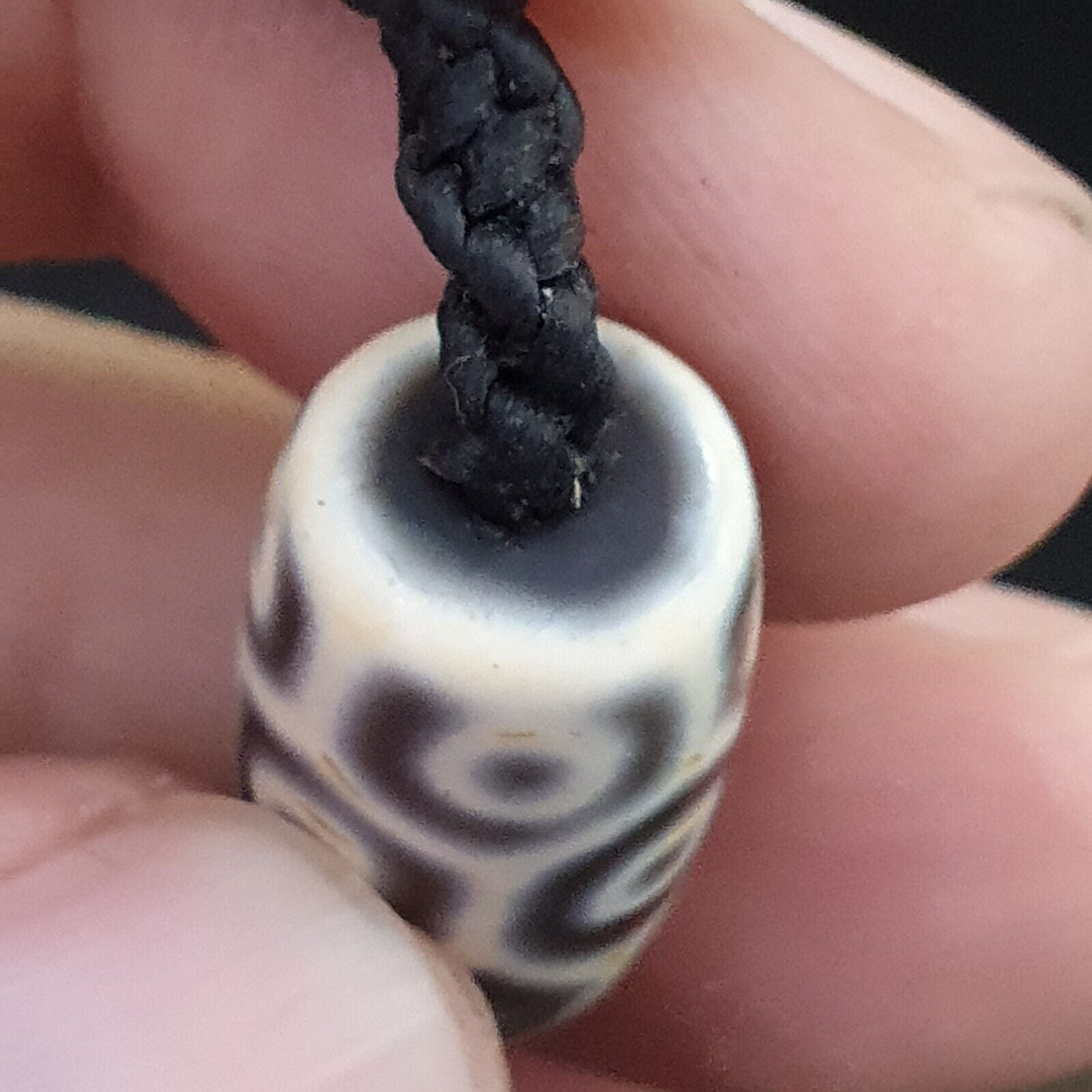 Tibetan Himalayan bead old amulet 12 eyes  Red Agate Vintage pendant Necklace