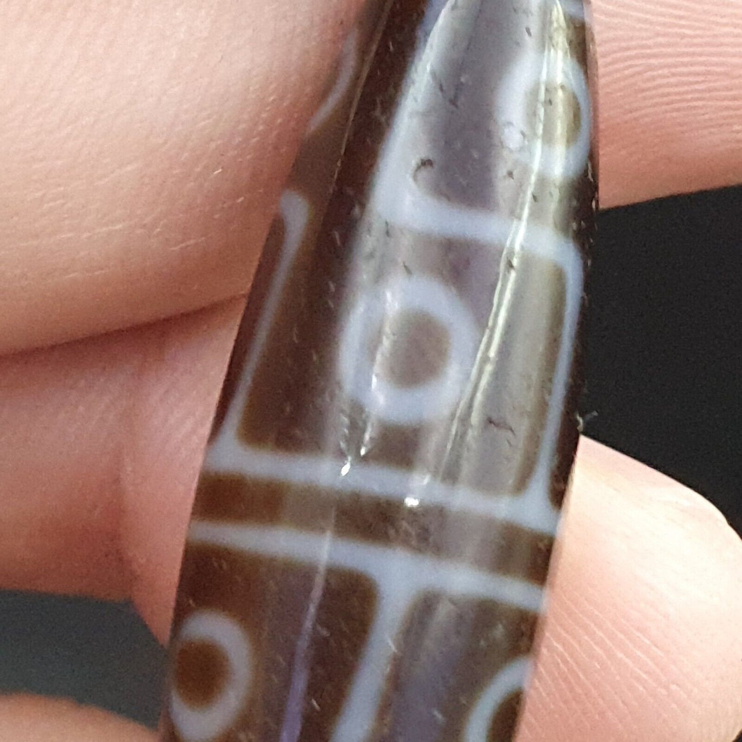8 眼西藏喜馬拉雅珠老護身符紅瑪瑙復古吊墜項鍊