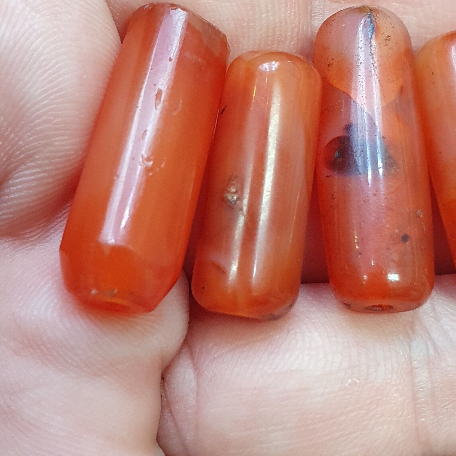 Lot 5 Antique Red Agate Himalayan Tibetan African Agate carnelian Beads CRD-5P