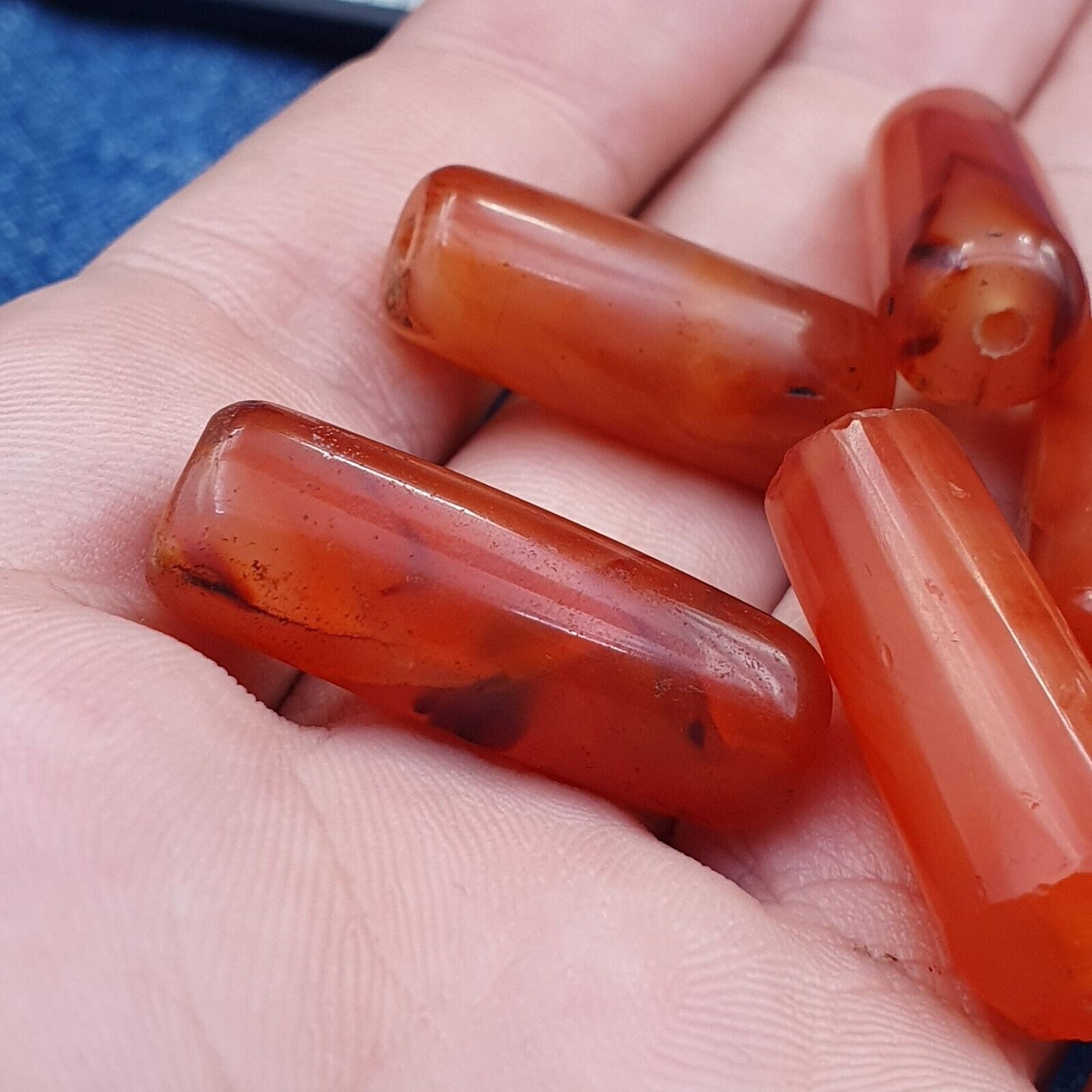 Los 5 antike rote Achat-Himalaya-tibetische afrikanische Achat-Karneolperlen CRD-5P 