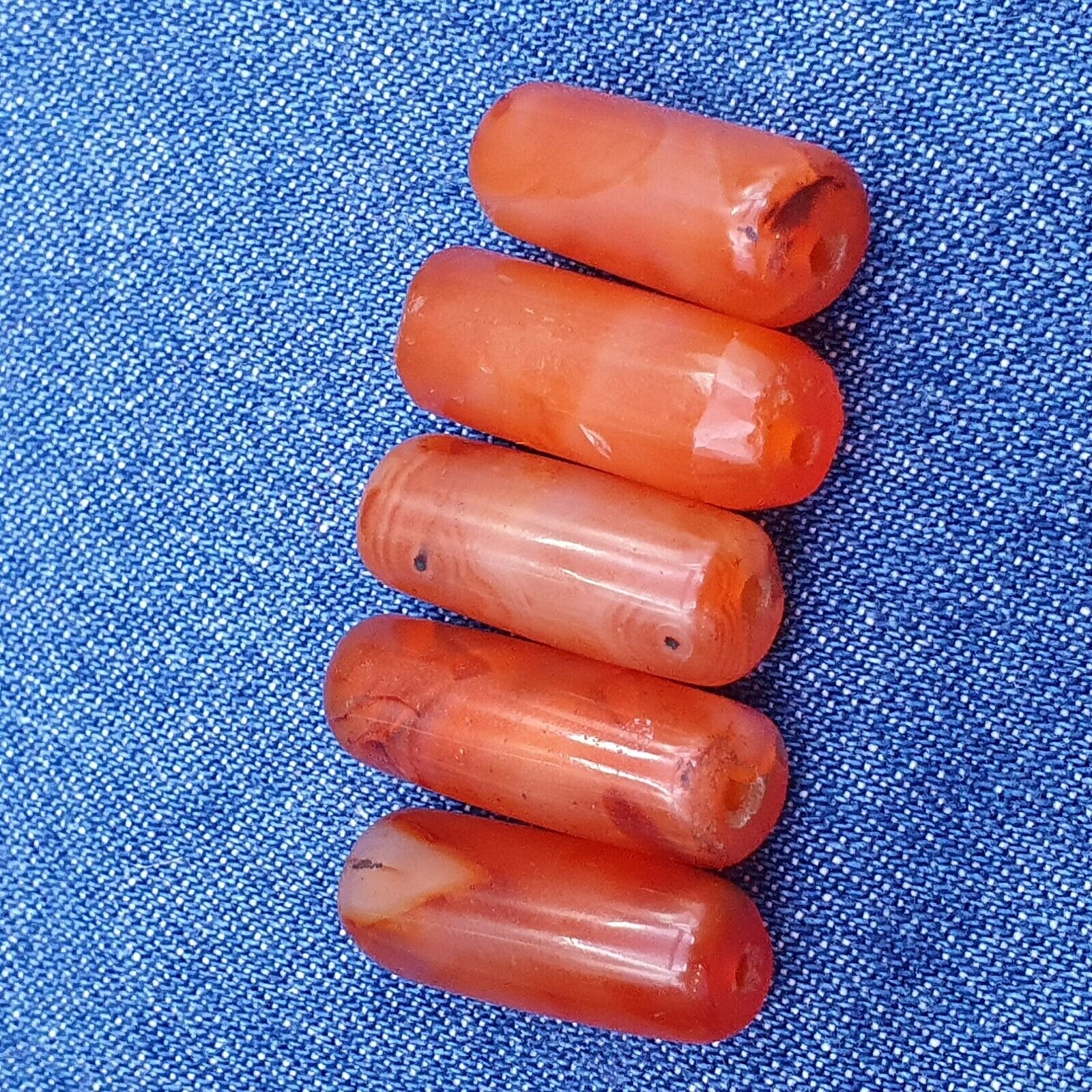 Lot 5 Antique Red Agate Himalayan Tibetan African Agate carnelian Beads CRD-5P