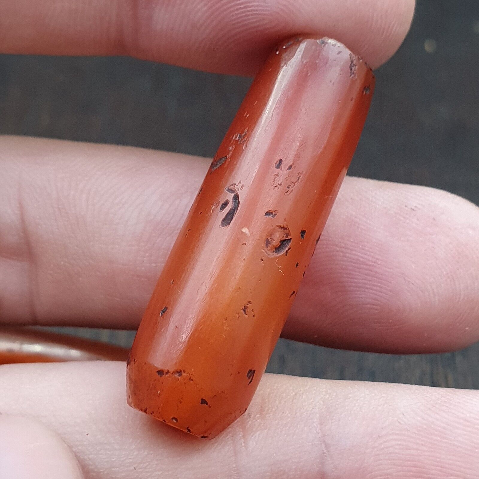 Lot 2 Antique Red Agate Himalayan Tibetan African Agate carnelian Beads