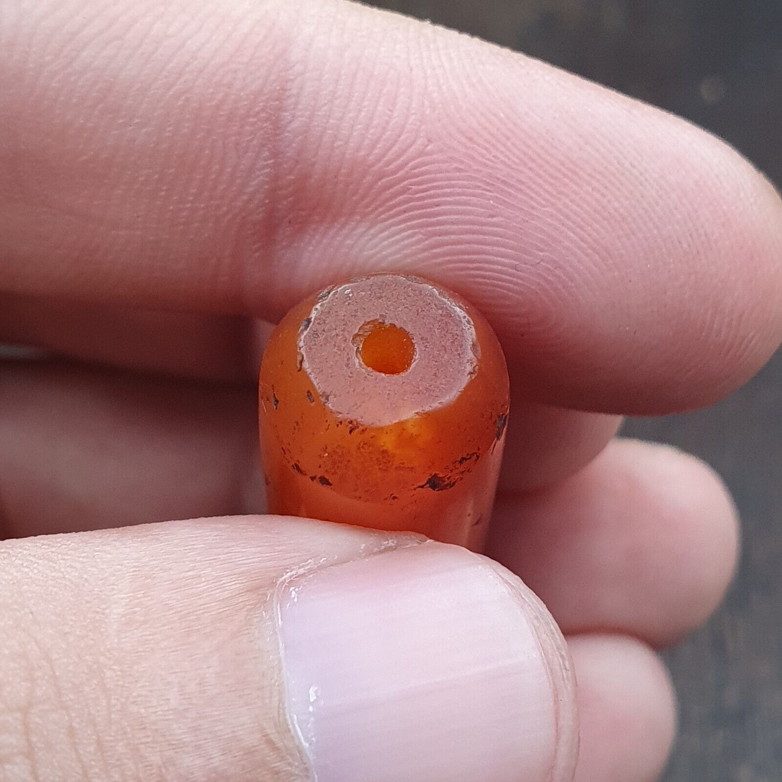Lot 2 Antique Red Agate Himalayan Tibetan African Agate carnelian Beads