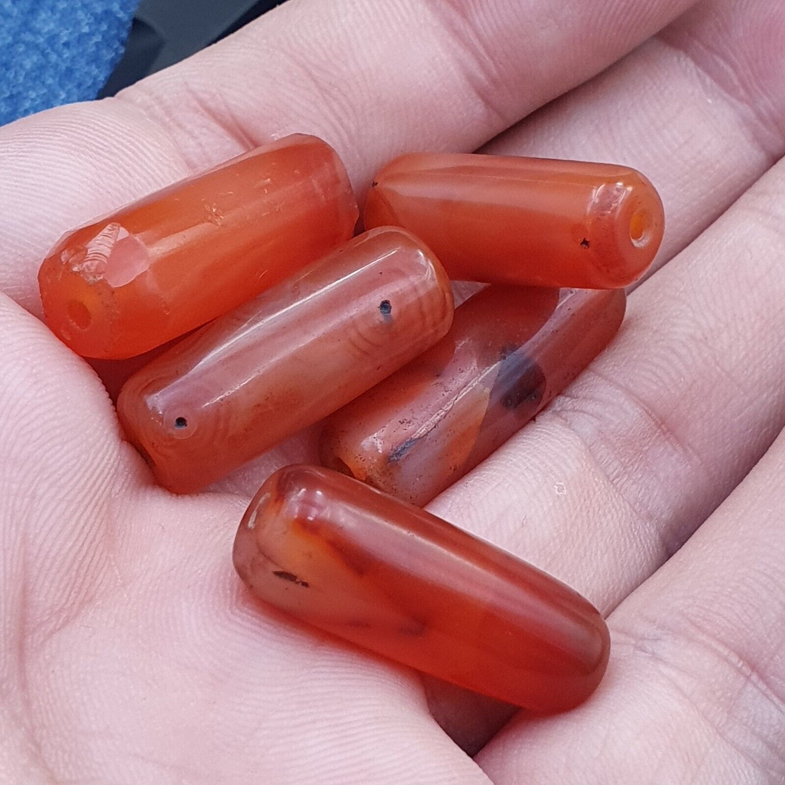 Lot 5 Antique Red Agate Himalayan Tibetan African Agate carnelian Beads CRD-5P