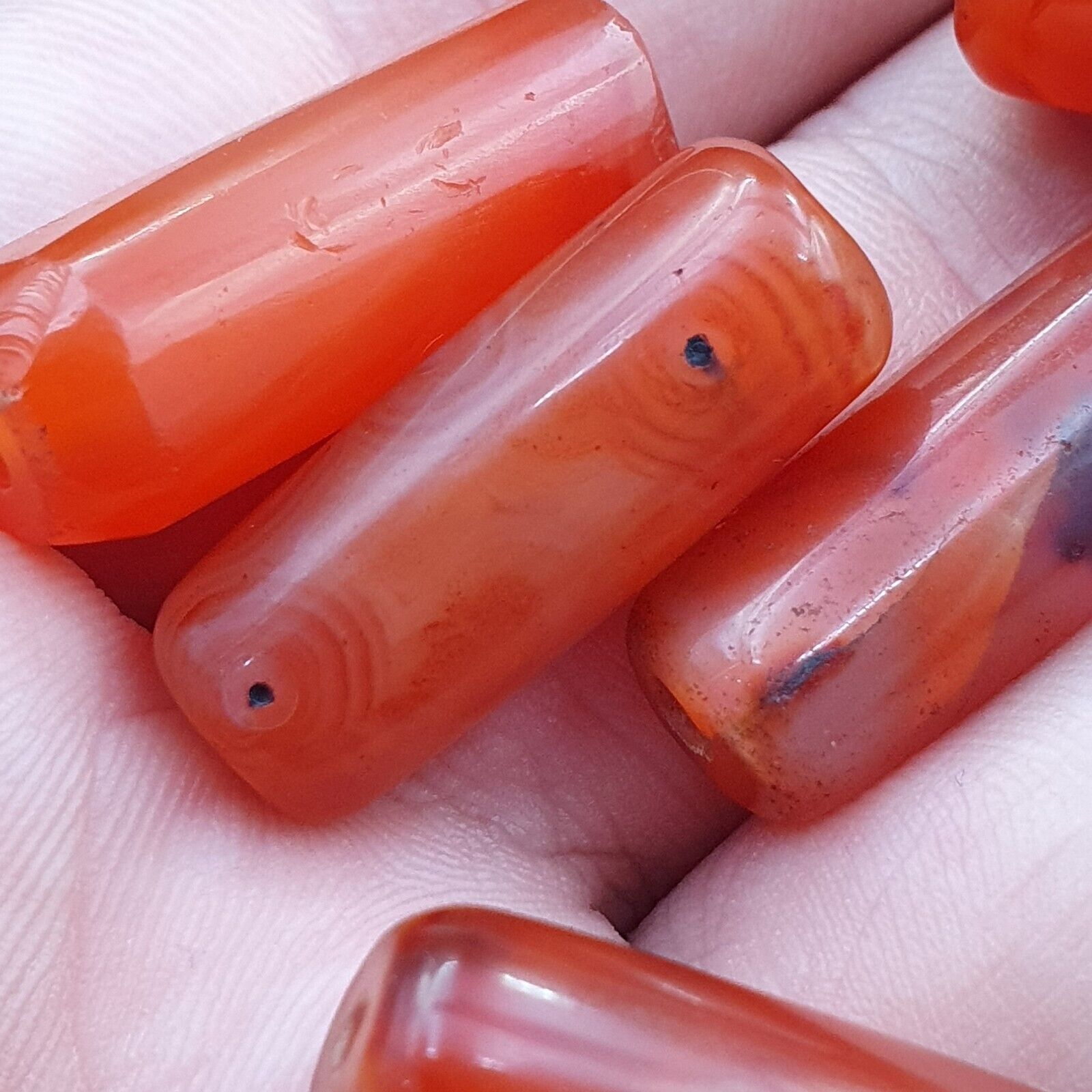 Lot 5 Antique Red Agate Himalayan Tibetan African Agate carnelian Beads CRD-5P