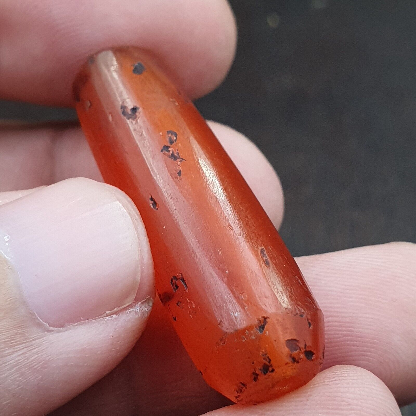 Lot 2 Antique Red Agate Himalayan Tibetan African Agate carnelian Beads