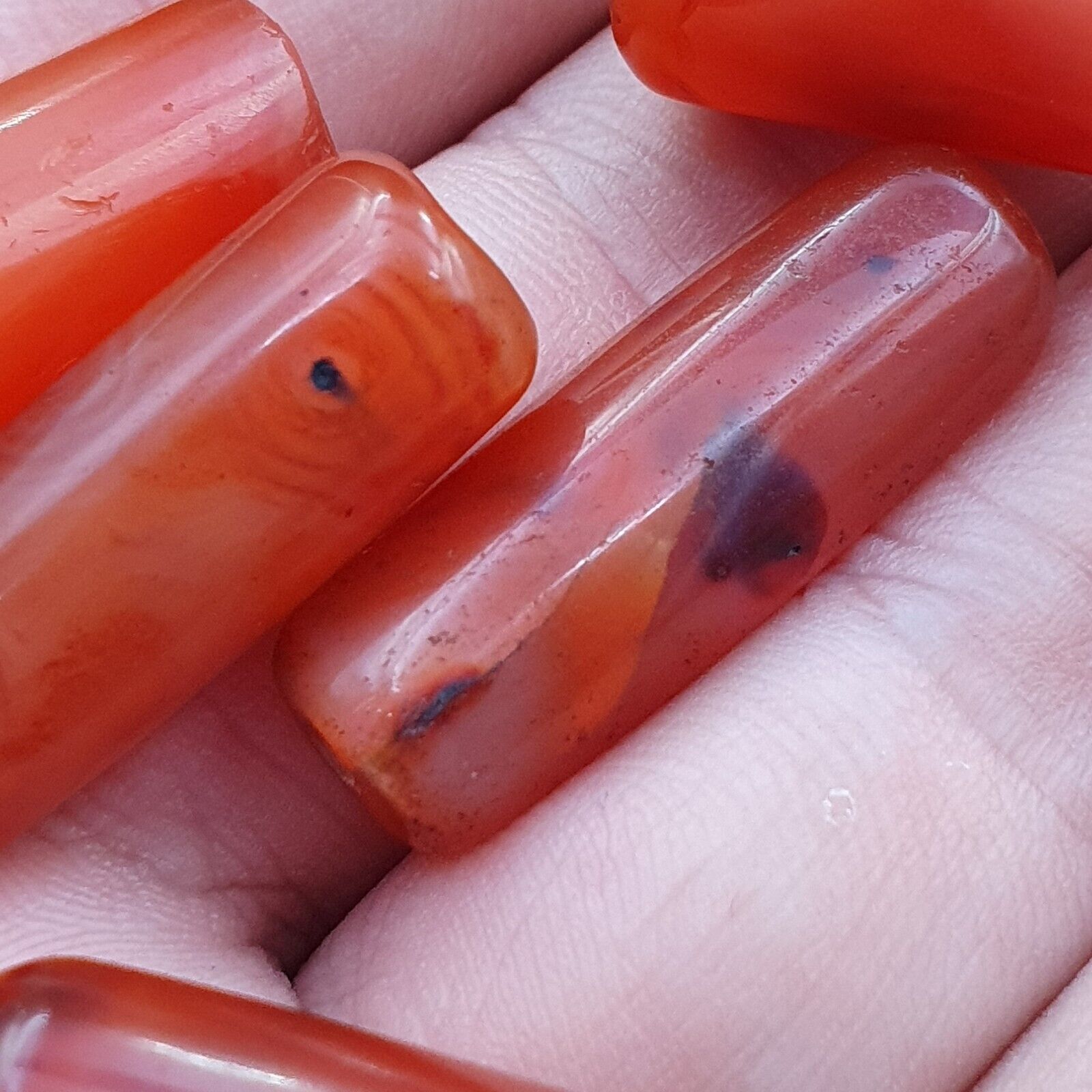 Lot 5 Antique Red Agate Himalayan Tibetan African Agate carnelian Beads CRD-5P