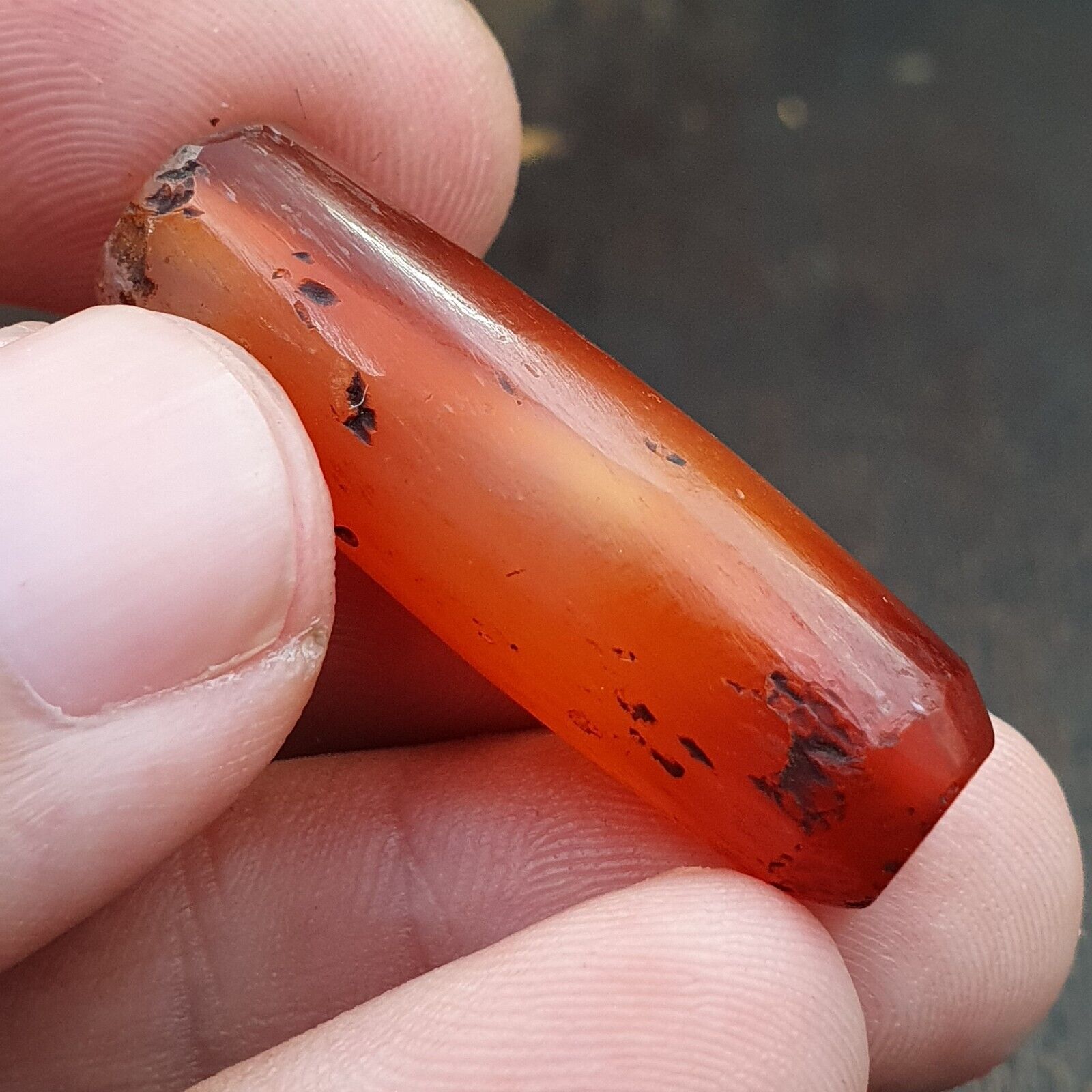 Lot 2 Antique Red Agate Himalayan Tibetan African Agate carnelian Beads