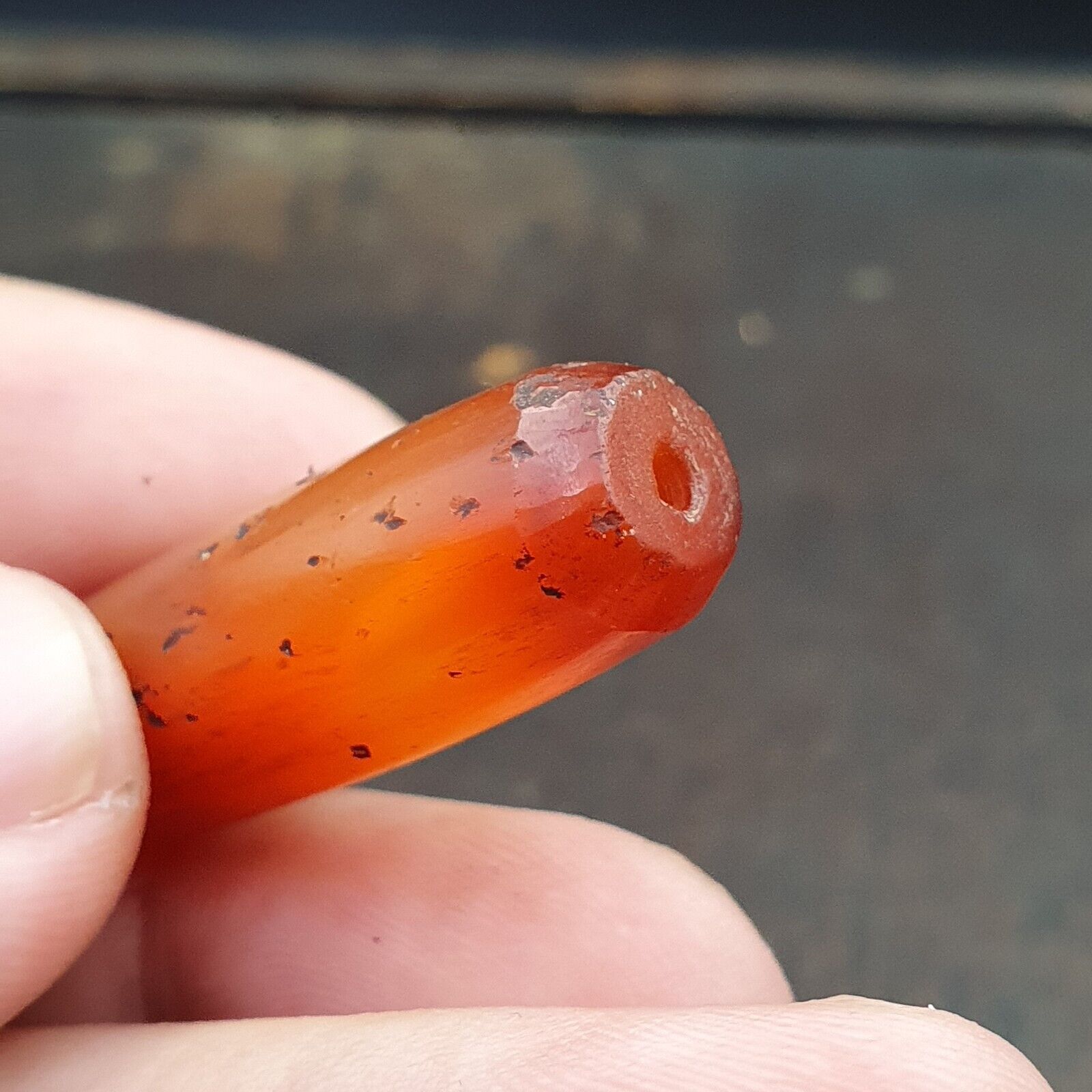 Lot 2 Antique Red Agate Himalayan Tibetan African Agate carnelian Beads
