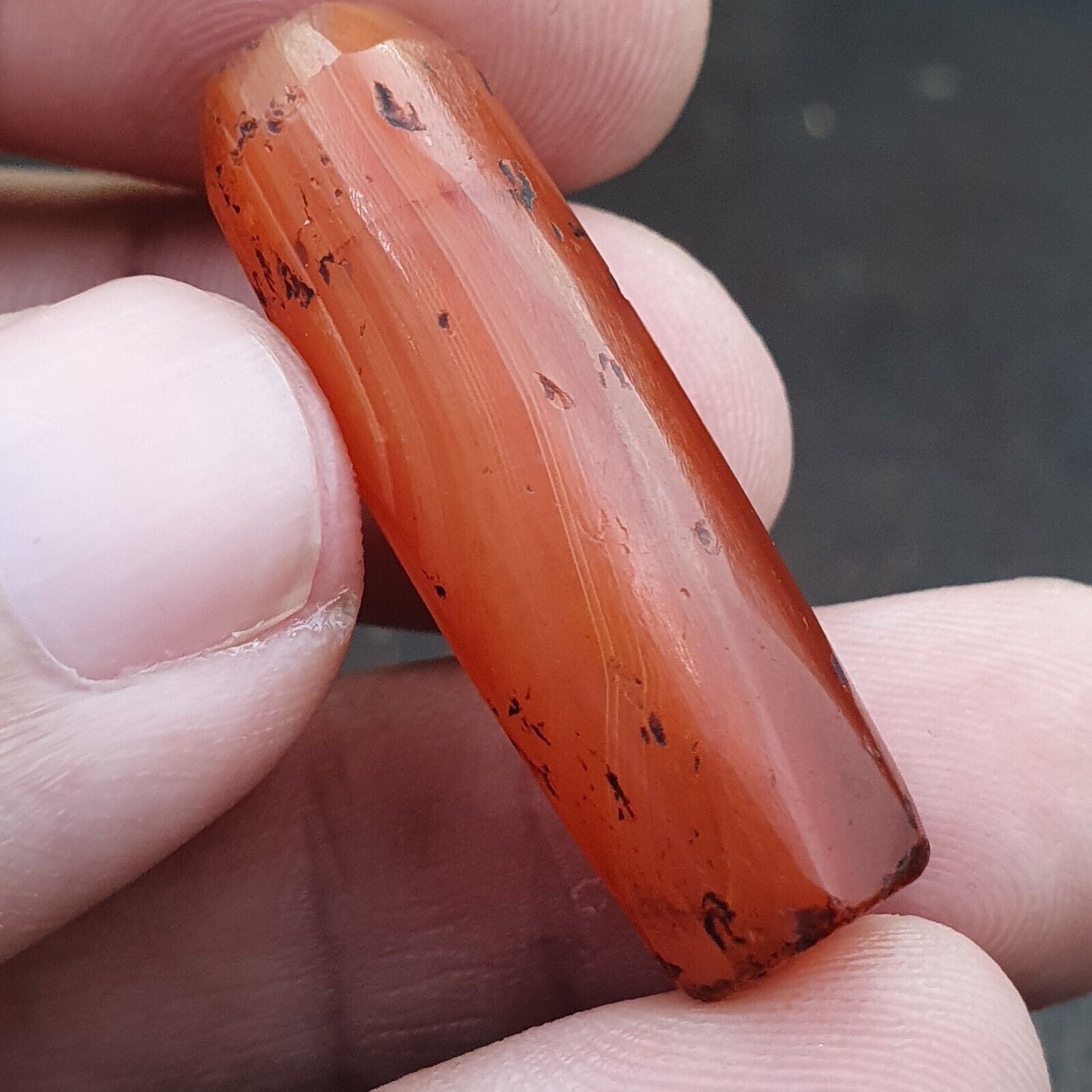 Lot 2 Antique Red Agate Himalayan Tibetan African Agate carnelian Beads