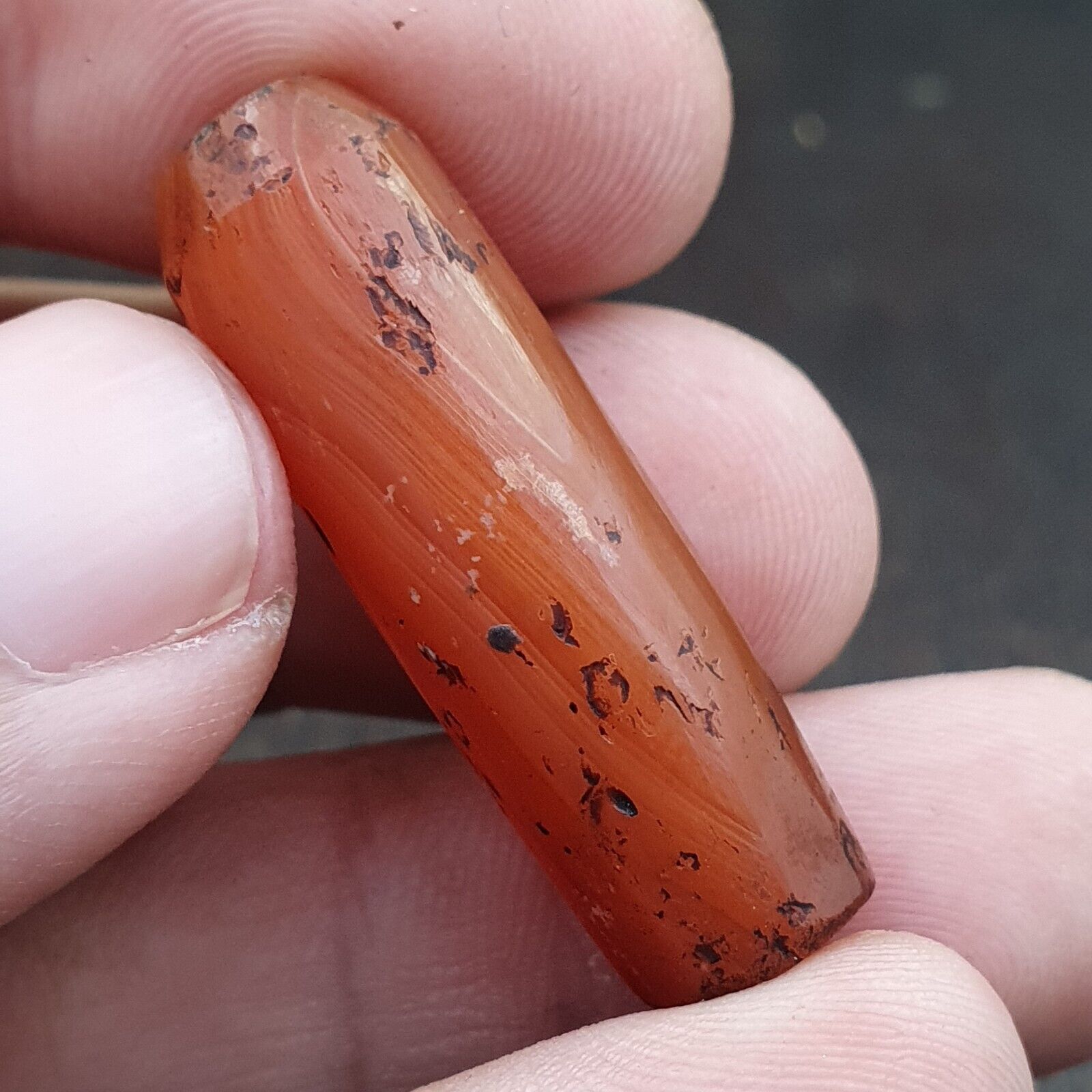 Lot 2 Antique Red Agate Himalayan Tibetan African Agate carnelian Beads