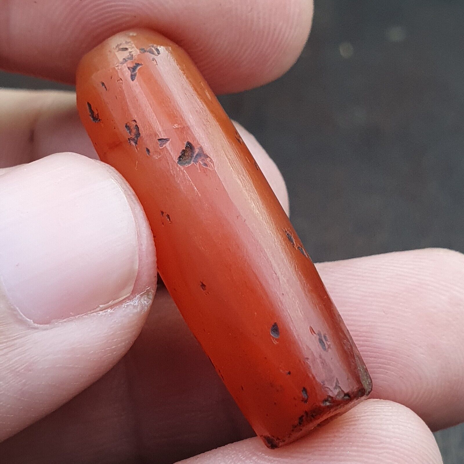 Lot 2 Antique Red Agate Himalayan Tibetan African Agate carnelian Beads