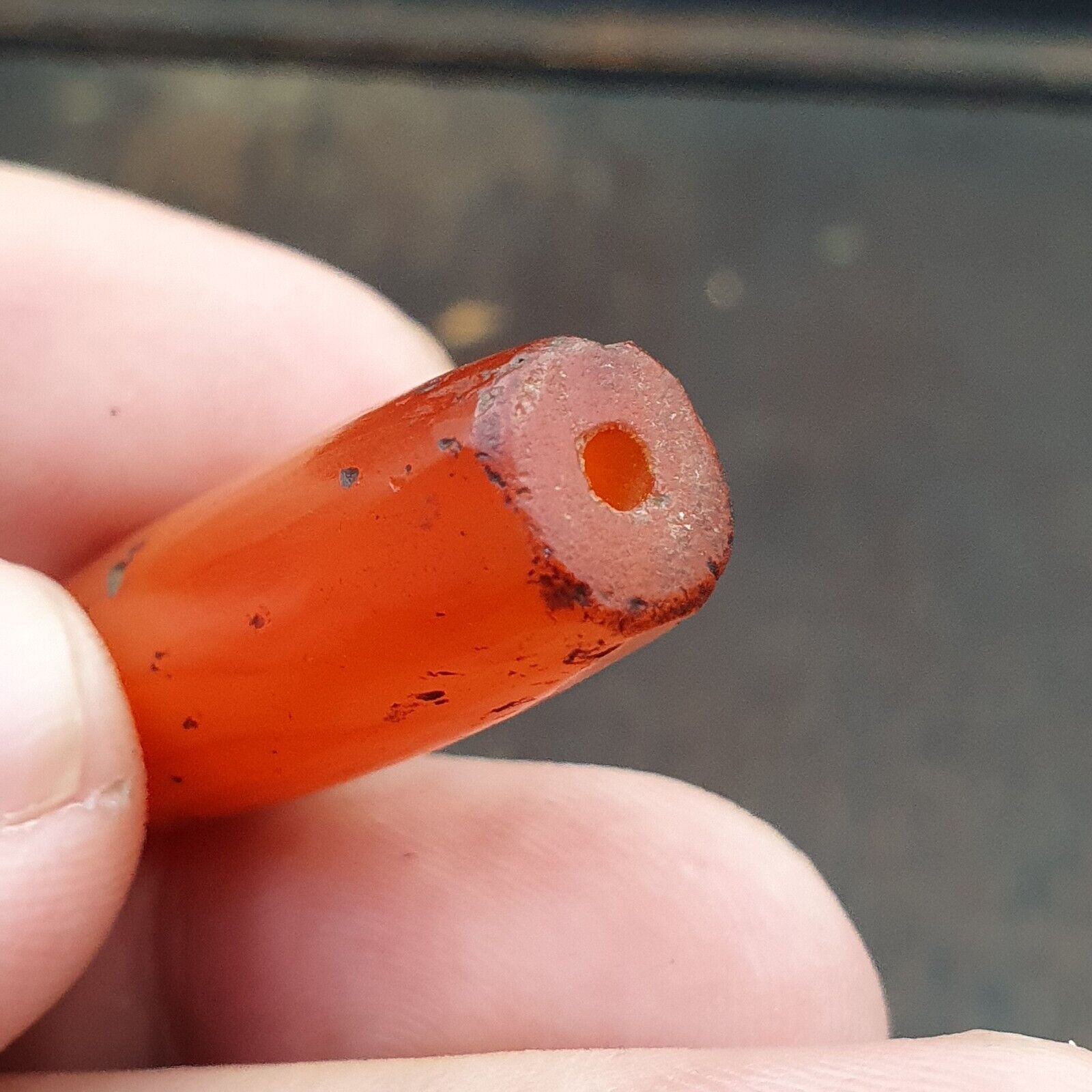 Lot 2 Antique Red Agate Himalayan Tibetan African Agate carnelian Beads