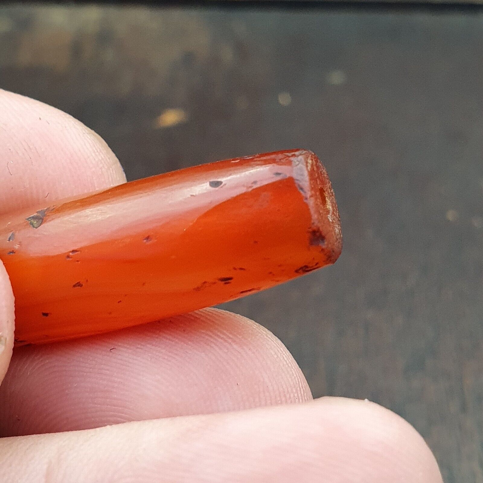 Lot 2 Antique Red Agate Himalayan Tibetan African Agate carnelian Beads