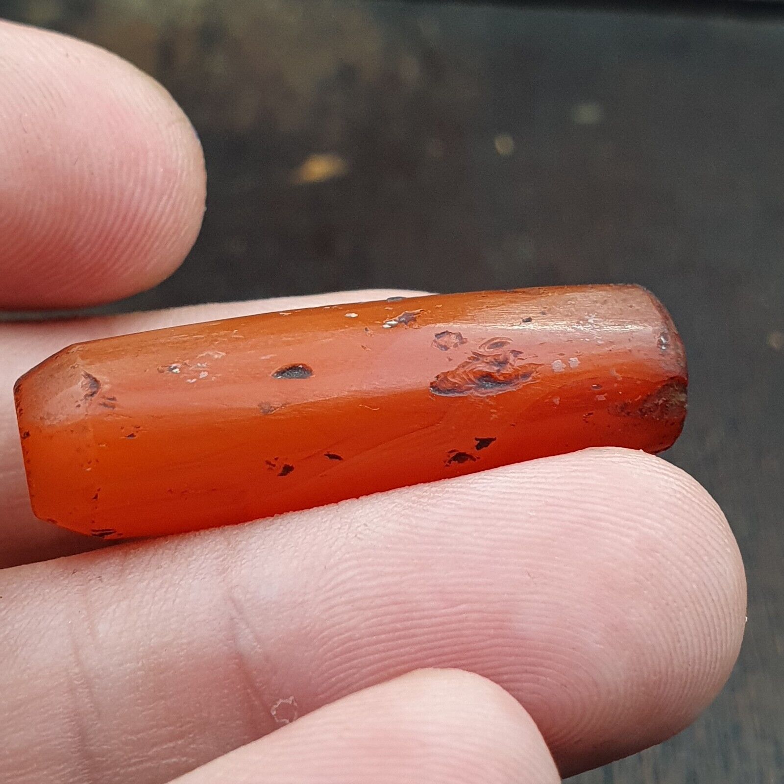 Lot 2 Antique Red Agate Himalayan Tibetan African Agate carnelian Beads