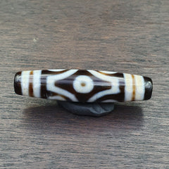Amazing Pattern 6 Eyes Agate Tibetan Agate stone Dzi  Bead Amulet