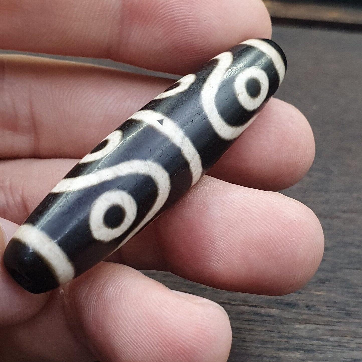 ALTER Achat Himalaya-tibetischer Achat 8 Augen Achatstein Dzi Perlenamulett