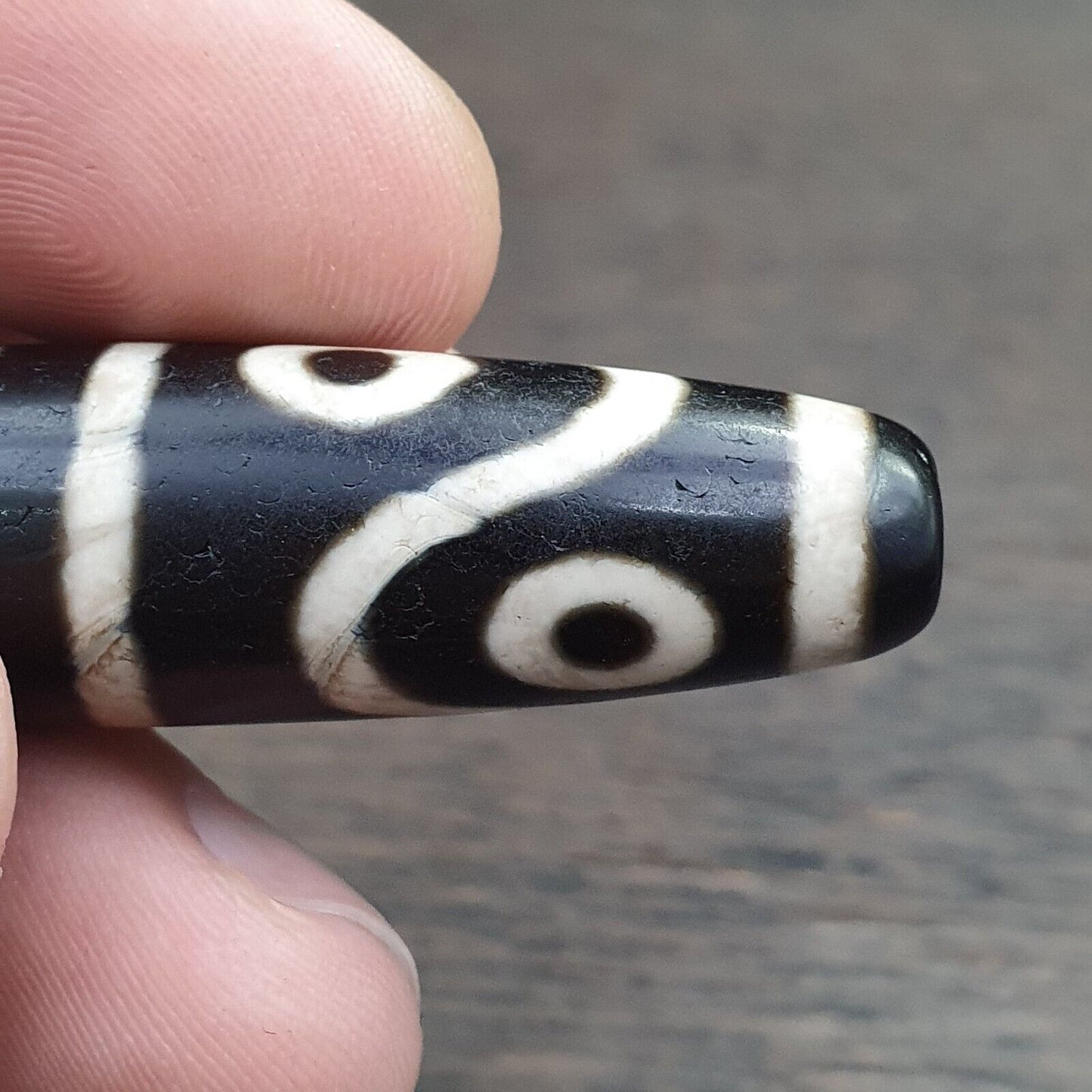 ALTER Achat Himalaya-tibetischer Achat 8 Augen Achatstein Dzi Perlenamulett