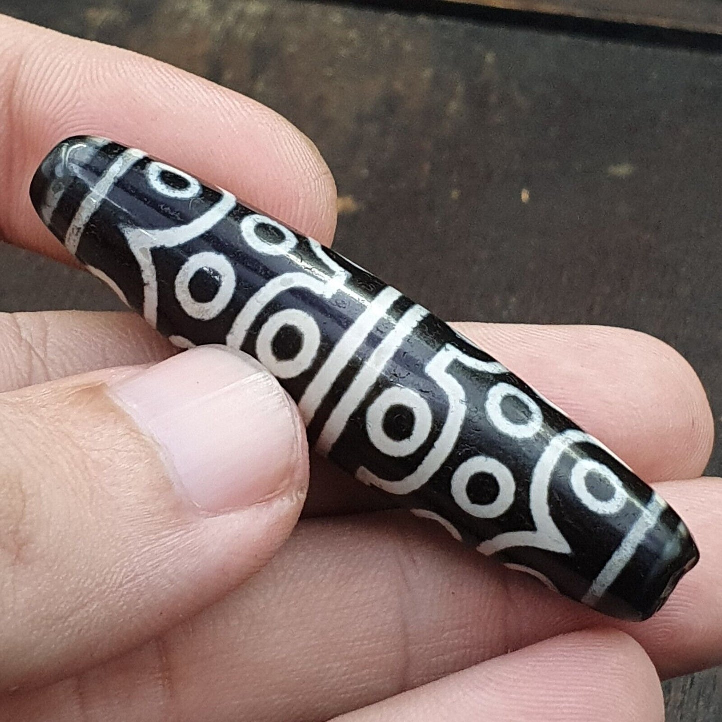 西藏24眼天珠老佛牌純稀有圖案西藏24眼天珠吊墜