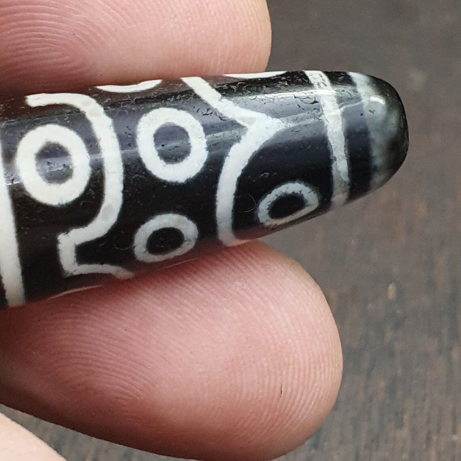 Tibetan 24 eyes dzi bead old amulet pure rare Pattern Tibet 24 eyed gzi pendant