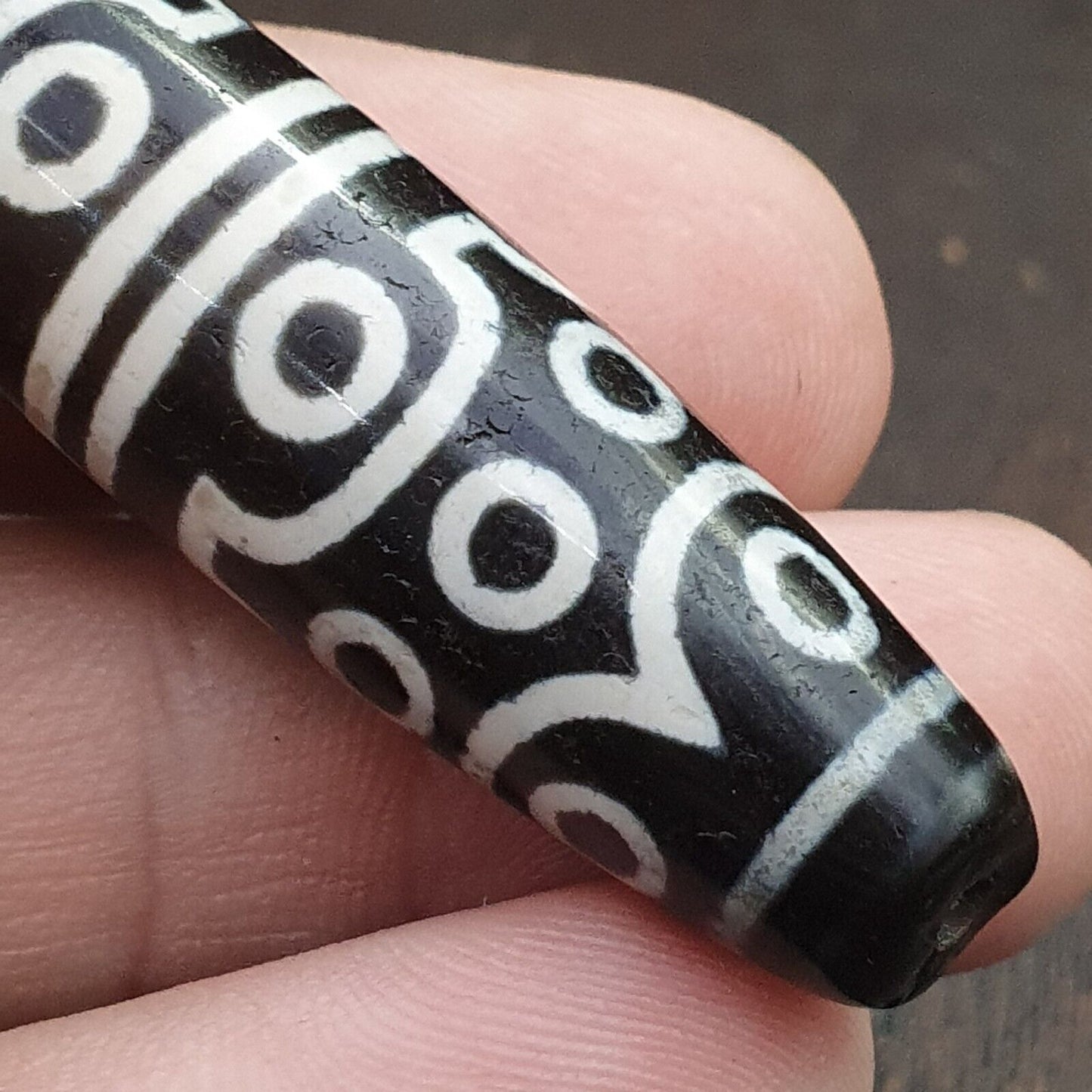 西藏24眼天珠老佛牌純稀有圖案西藏24眼天珠吊墜
