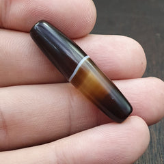 Antique Old Yemeni Agate Natural Rare pattern Banded Agate Bead  BD-j-21