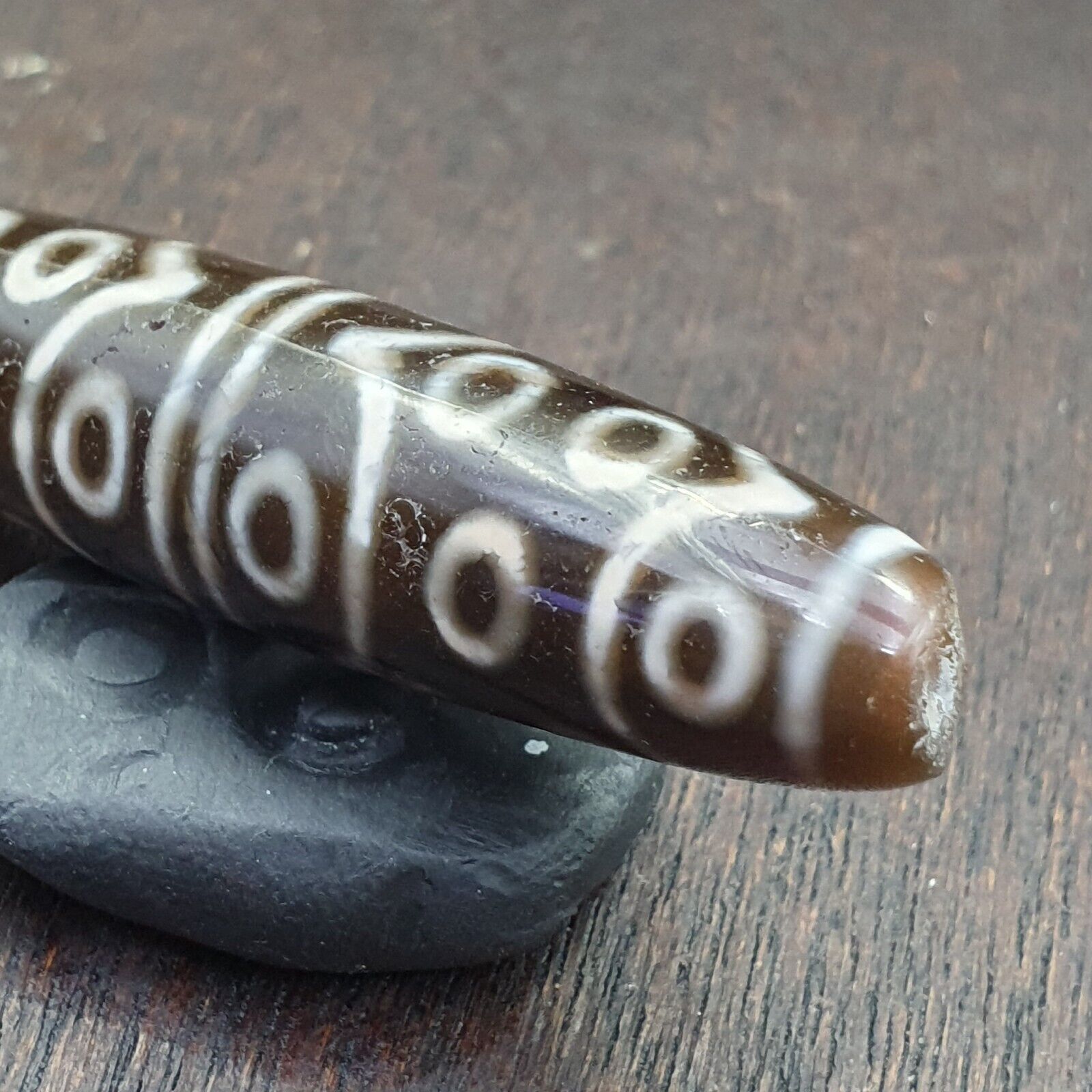 Tibetan 30 eyes dzi bead old amulet pure rare Pattern Tibet 30 eyed gzi pendant