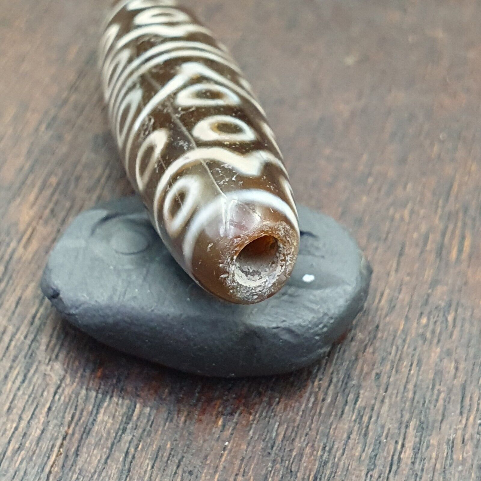 Tibetan 30 eyes dzi bead old amulet pure rare Pattern Tibet 30 eyed gzi pendant