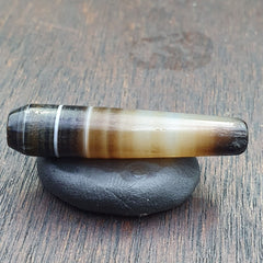 Antique Old Yemeni Agate Natural Rare pattern Banded Agate Bead  BD-j-23
