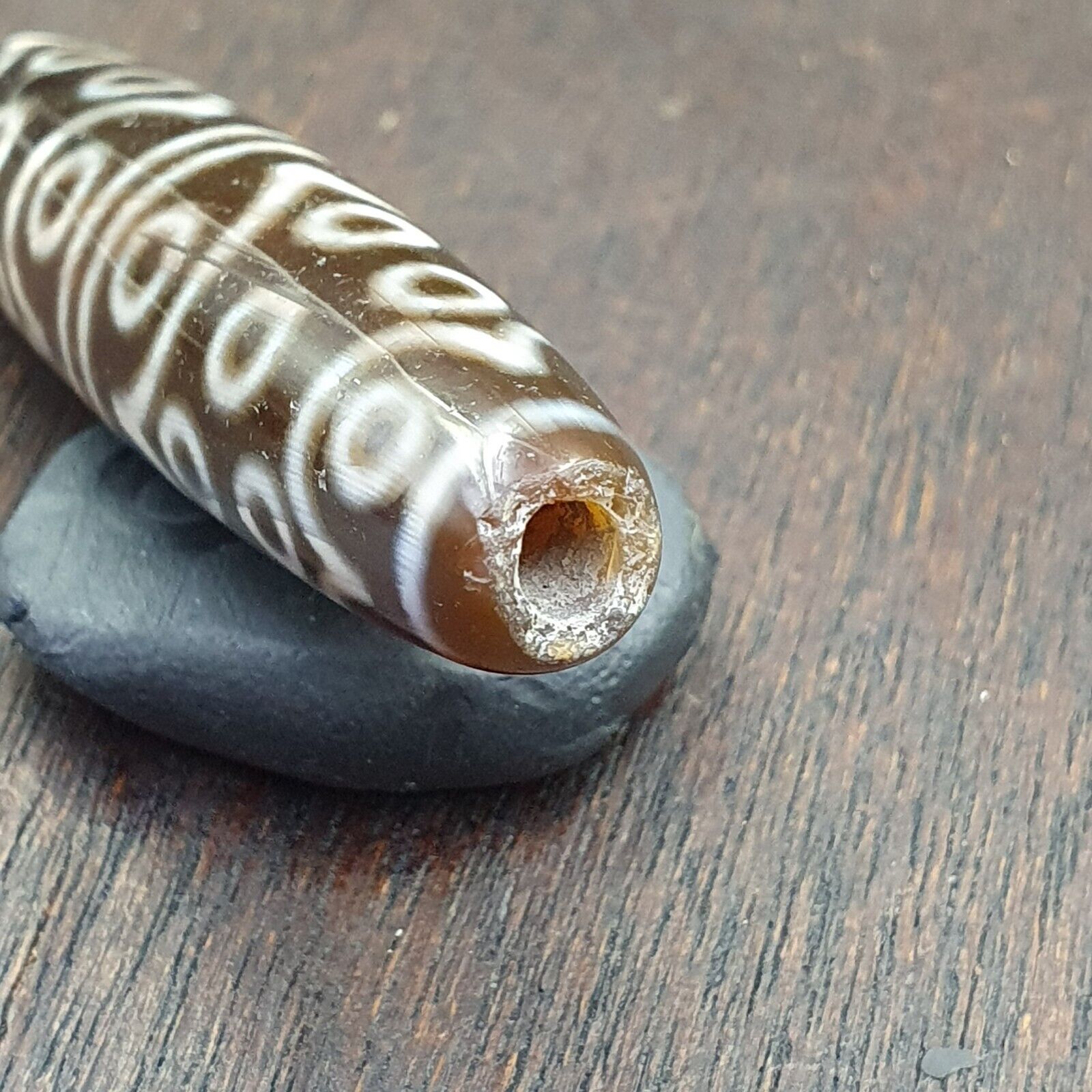 Tibetan 30 eyes dzi bead old amulet pure rare Pattern Tibet 30 eyed gzi pendant