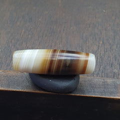 Antique Old Yemeni Agate Natural Rare pattern Banded Agate Bead  BD-j-17