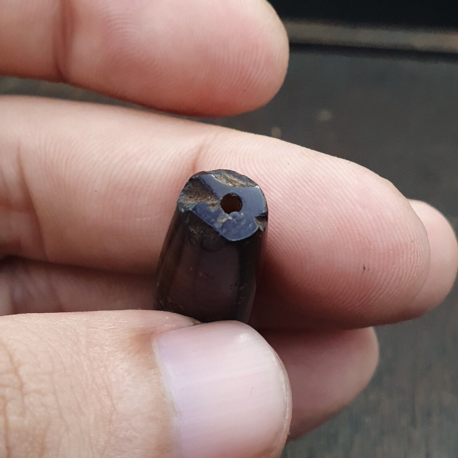 Antique Old Yemeni Agate Natural Rare pattern Banded Agate Bead  BD-j-20