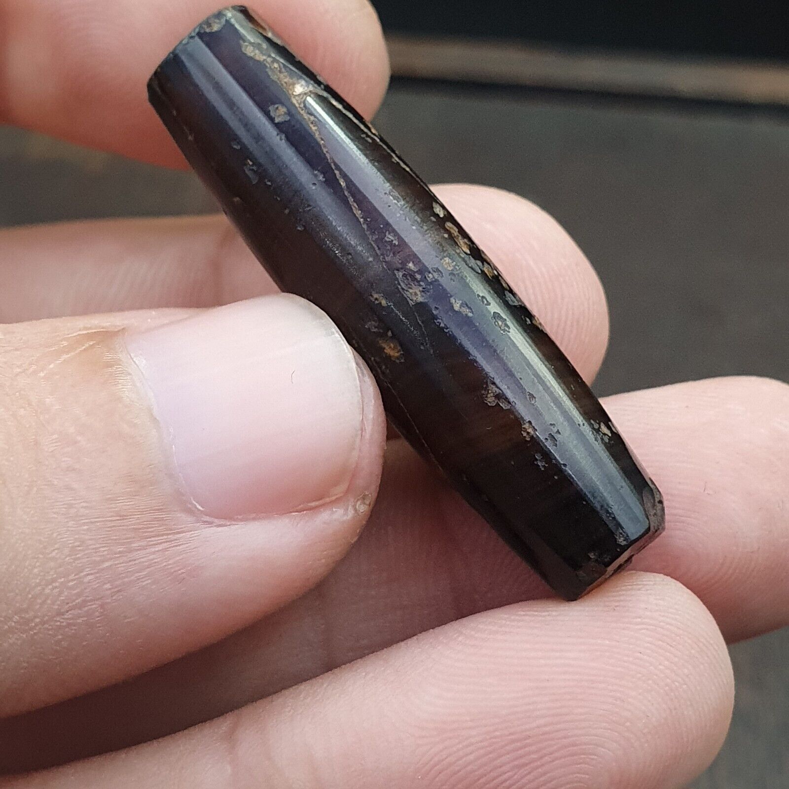 Antique Old Yemeni Agate Natural Rare pattern Banded Agate Bead  BD-j-20