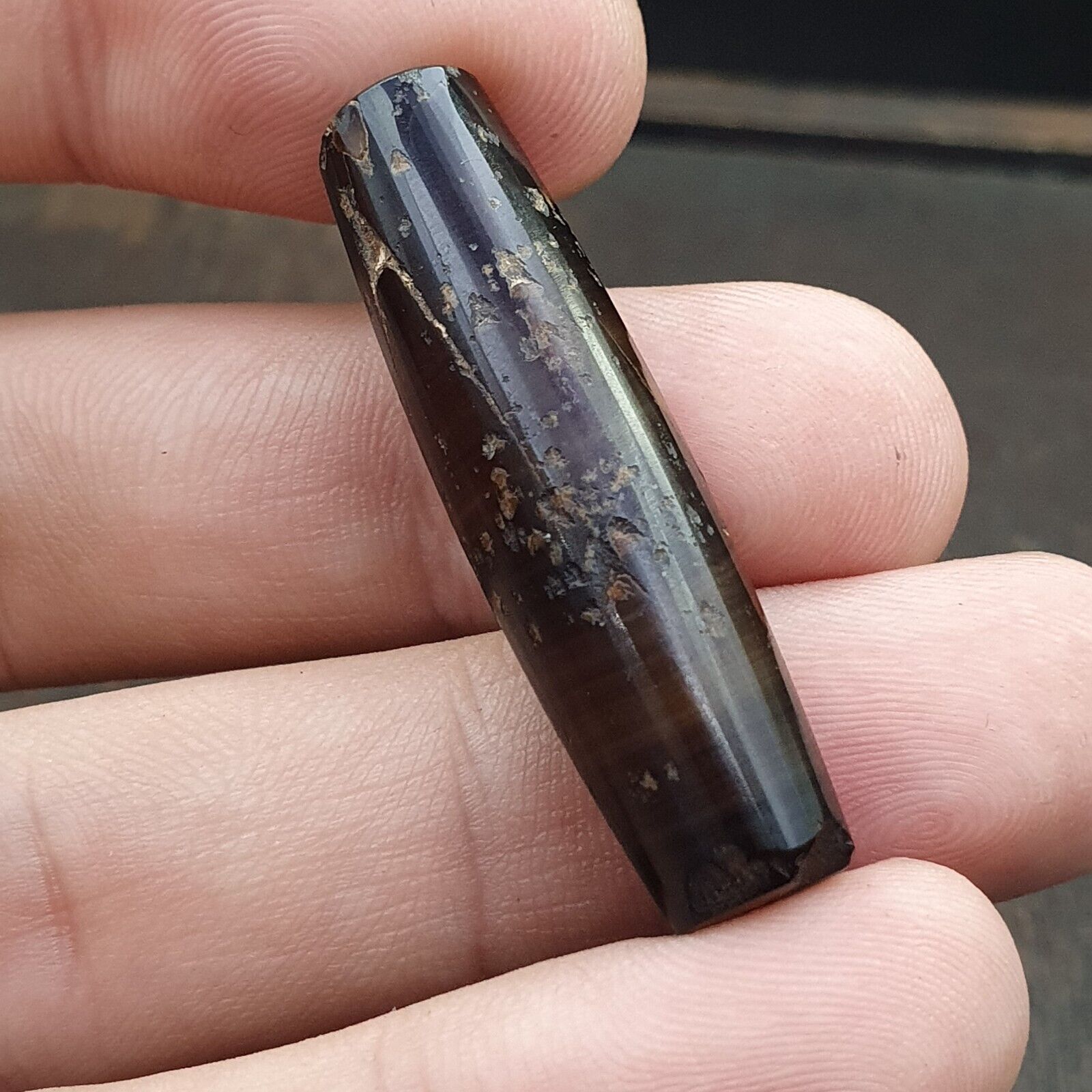 Antique Old Yemeni Agate Natural Rare pattern Banded Agate Bead  BD-j-20