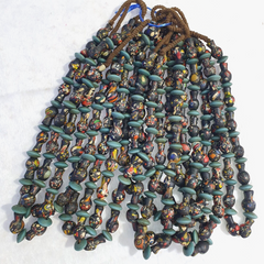 BEAUTIFUL OLD Mosaic Bottle GLASS Vintage ANTIQUE BEADS