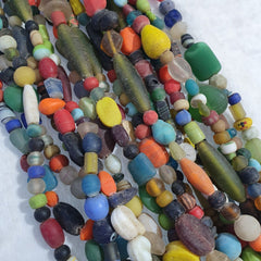 Lot 10 Strands vintage Glass beads Mix Color glass beads Necklaces 1191grams