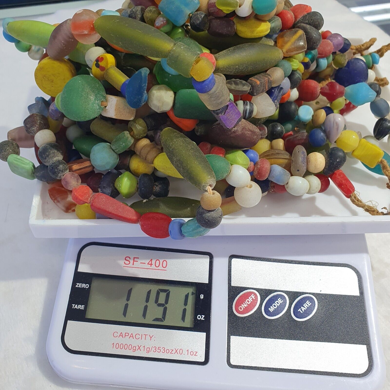 Lot 10 Strands vintage Glass beads Mix Color glass beads Necklaces 1191grams