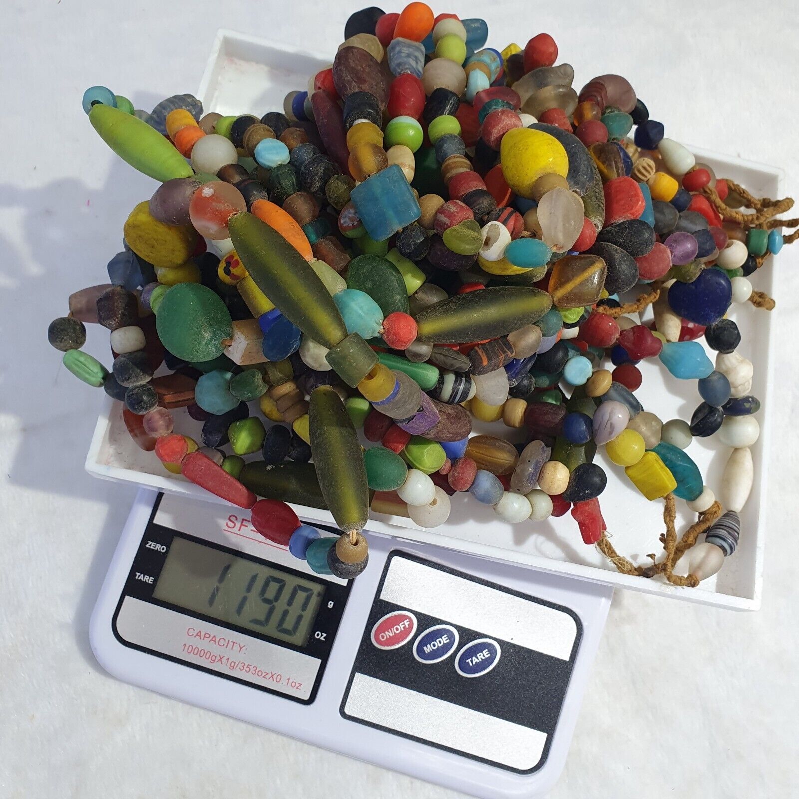 Lot 10 Strands vintage Glass beads Mix Color glass beads Necklaces 1191grams